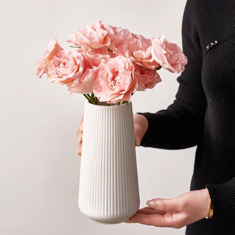 Durable Plastic Flower Vase, Elegant Nordic Vase Ornaments, Home Living Room Decoration, Creative Flower Art
