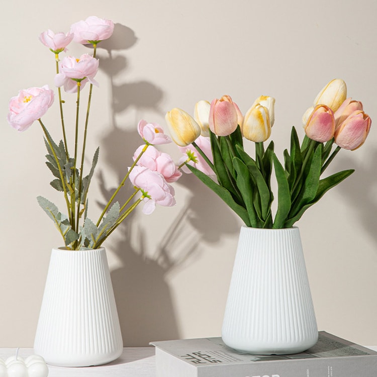 Durable Plastic Flower Vase, Elegant Nordic Vase Ornaments, Home Living Room Decoration, Creative Flower Art