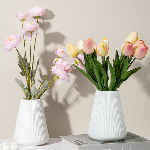 Durable Plastic Flower Vase, Elegant Nordic Vase Ornaments, Home Living Room Decoration, Creative Flower Art