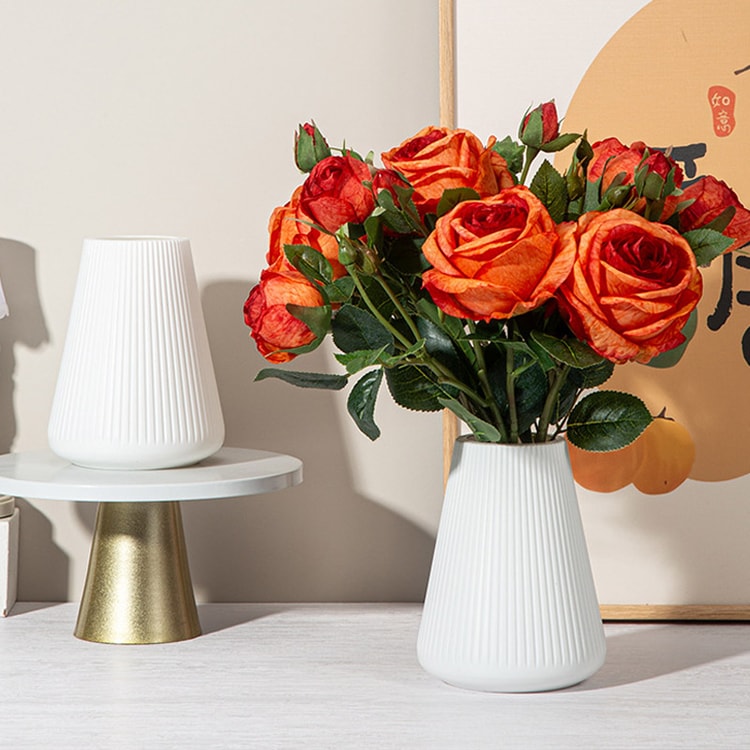 Durable Plastic Flower Vase, Elegant Nordic Vase Ornaments, Home Living Room Decoration, Creative Flower Art