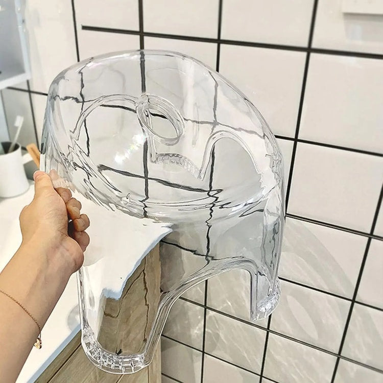 Premium Transparent Acrylic Stool Bathroom Shower Seat Modern Non-Slip Low Stool for Home Living