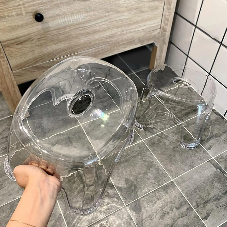 Premium Transparent Acrylic Stool Bathroom Shower Seat Modern Non-Slip Low Stool for Home Living