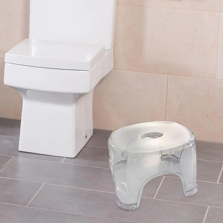 Premium Transparent Acrylic Stool Bathroom Shower Seat Modern Non-Slip Low Stool for Home Living
