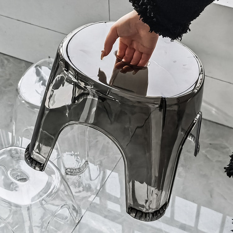 Premium Transparent Acrylic Stool Bathroom Shower Seat Modern Non-Slip Low Stool for Home Living