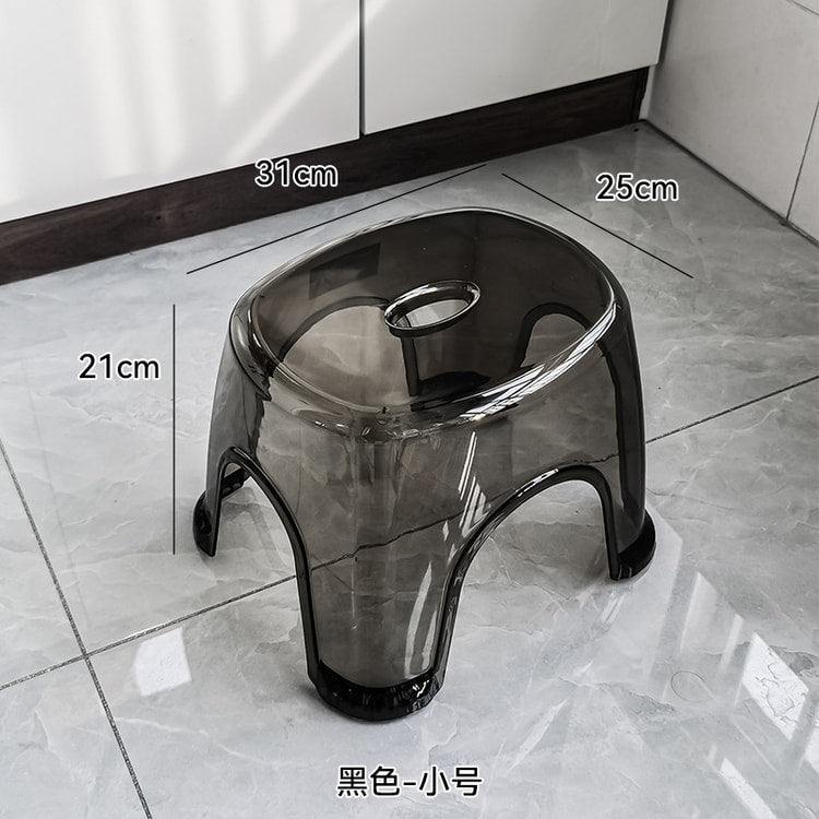 Premium Transparent Acrylic Stool Bathroom Shower Seat Modern Non-Slip Low Stool for Home Living