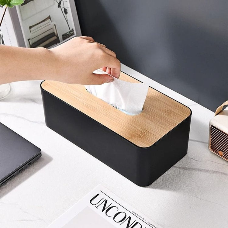 Minimalist Plastic Tissue Box Cover for Dining Table, Living Room, Bathroom & Home Organization