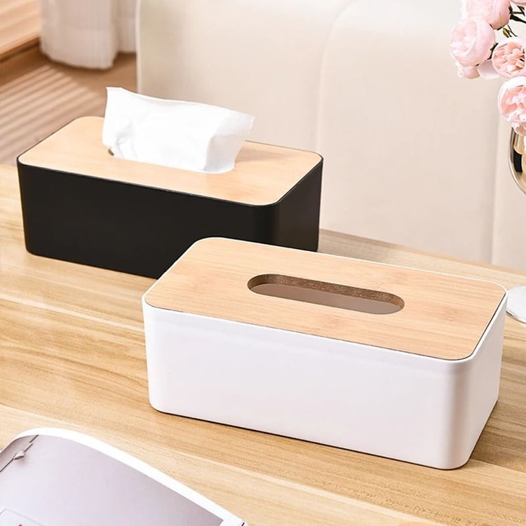 Minimalist Plastic Tissue Box Cover for Dining Table, Living Room, Bathroom & Home Organization