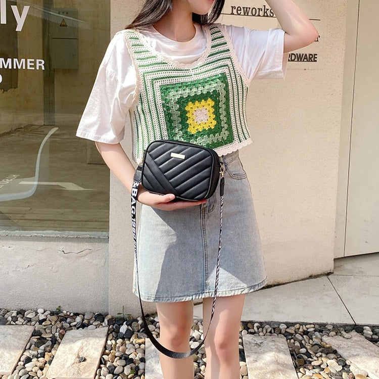 Fashion Womens Small Crossbody Bag PU Leather Messenger Bags Luxury Designer Summer Travel Handbag for Female