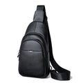 Genuine Leather Chest Bag for Men Crossbody Shoulder Messenger Bag