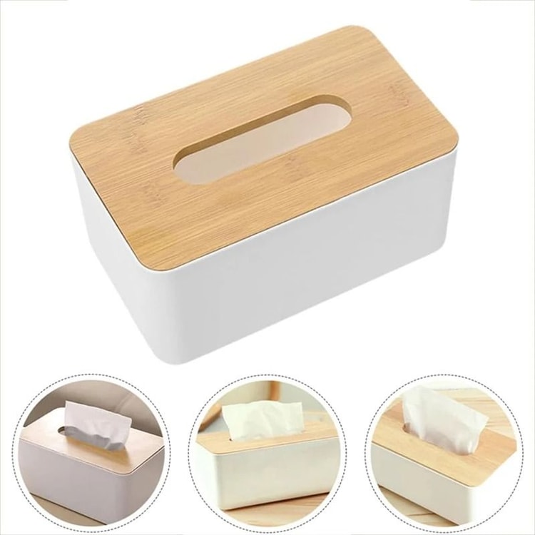 Minimalist Plastic Tissue Box Cover for Dining Table, Living Room, Bathroom & Home Organization