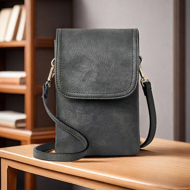 Elegant PU Leather Phone Crossbody Bag for Women Small Crossbody Purse